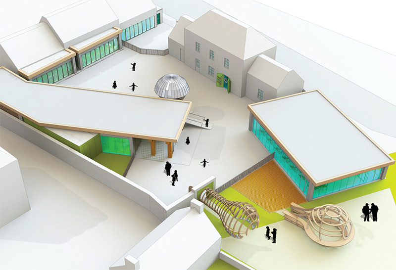 Dans ce projet innovant, l'art contemporain a toute sa place. Une école sous le trait d une designeuse