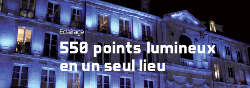 Les appareils lumineux, fixés sur les façades des immeubles, mettent en valeur le patrimoine, tout en assurant un éclairage suffisant pour le cheminement piétonnier. 550 points lumineux en un seul lieu