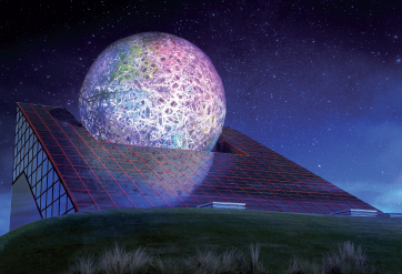 Le Parc du Futuroscope a ouvert ses portes le 31 mai 1987 sur les communes de Jaunay-Clan (5 866 habitants) et Chasseneuil-du-Poitou (4 526 habitants). Le Futuroscope retrouve la boule