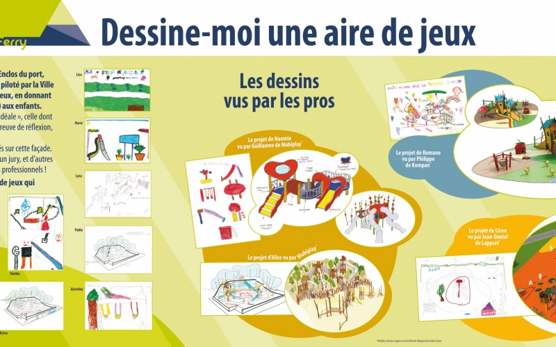 Aire de jeux Des dessins d’enfants comme base de travail