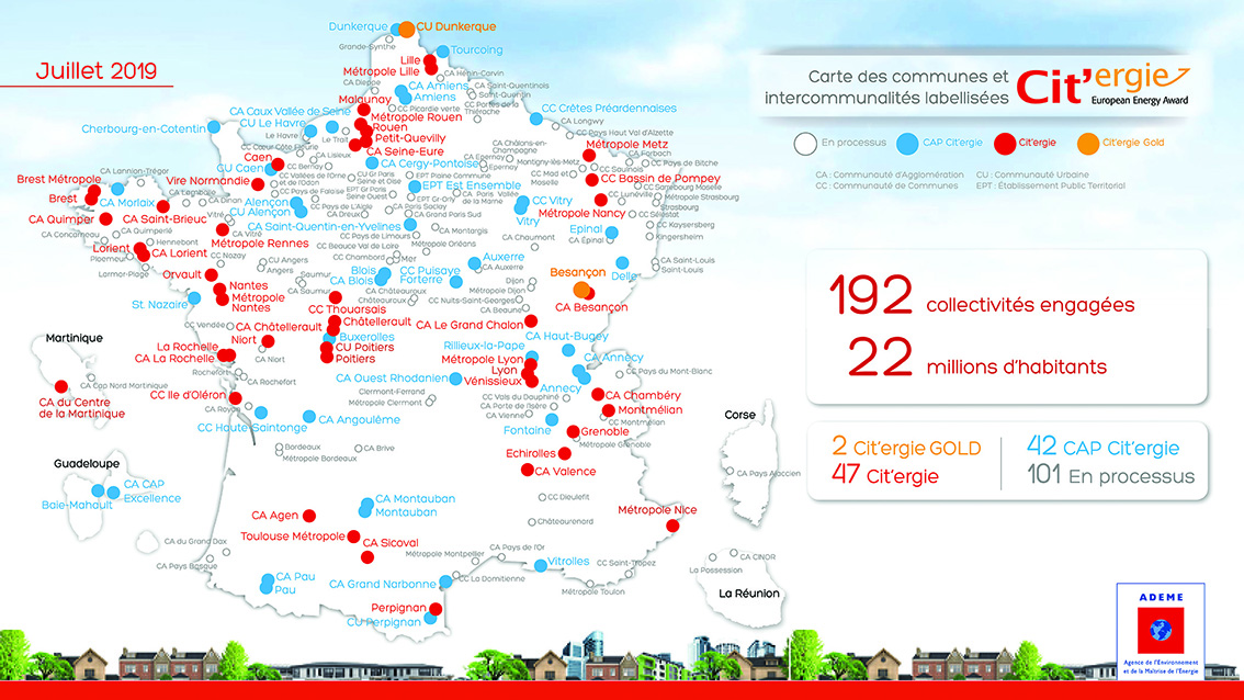 TRANSITION ENERGIQUE : LABELS #CIT'ERGIES 2020 : 59 COLLECTIVITES RECOMPENSEES