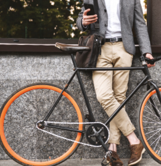 Un appui-vélo pour se garer en toute sécurité